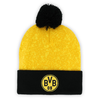 Borussia Dortmund BVB Bommelmütze Logo Gelb-Schwarz